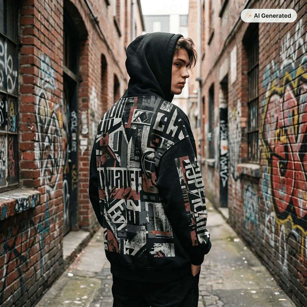 Complex embroidered jacket transformed to on-model photo